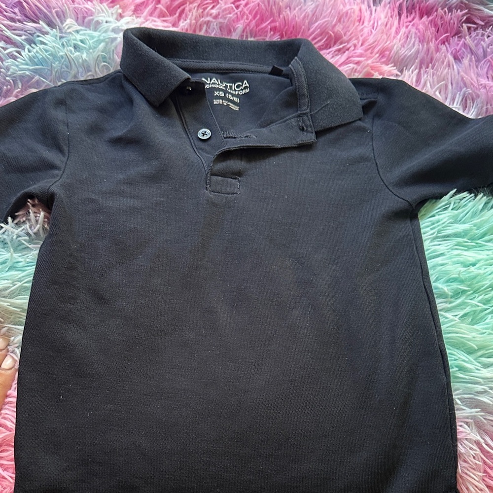 Nautica Kids Polo Shirt in navy blue size XS 5/6